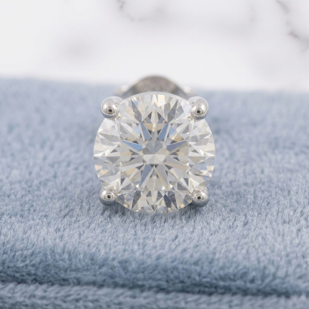 Moissanite Stud Earrings 1CT | 6.5MM | .925 Silver Round Stones