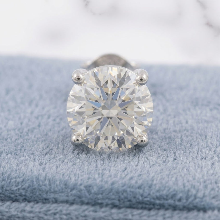 Moissanite Stud Earrings 1CT | 6.5MM | .925 Silver Round Stones