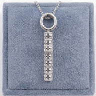 Moissanite Cross Rhodium Plated 925 Sterling Silver  21mm x 29mm Pendant