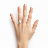 Pear Shaped Lab Grown Diamond Ring