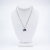 Opal and Silver Elephant Necklace